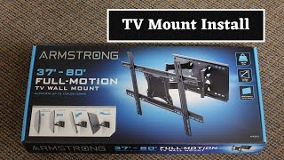 Installing Harbor Freight Armstrong FullMotion TV Mount [upl. by Judson]