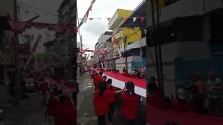 Berkibarlah benderaku 17agustus2024 dleomode dleofashion harikemerdekaan membawa bendera 150 m [upl. by Player]