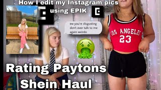 How I edit my Instagram with EPIK  Paytons holiday haul  Rating Paytons haul [upl. by Yffub799]