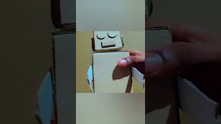 making video 👆mini robot🤖 with card boardrobotcardboard robotdiy simplemini robot [upl. by Lrigybab902]