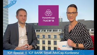 thyssenkrupp nucera AG amp Co KGaA  II ICF BANK SmallMidCapKonferenz [upl. by Shelbi]