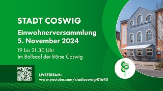 Einwohnerversammlung Stadt Coswig [upl. by Yren]