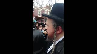 Belzer Rebbe Leaving Belz Shul Montreal  542018 [upl. by Inaluiak826]