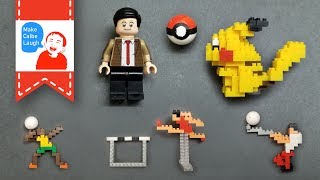 Lego Mr Bean Story and Sports including sprinter hammer throw [upl. by Guttery]