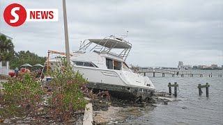 Hurricane Milton barrels through Florida leaving a trail of destruction [upl. by Aipmylo]