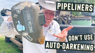 Why Pipeliners Do NOT use Auto Darkening Welding Hoods Fixed vs AutoDarkening Welding Lens [upl. by Hefter]