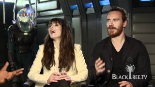 PROMETHEUS Interviews with Noomi Rapace and Michael Fassbender [upl. by Anera188]