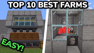 TOP 10 BEST FARMS in Minecraft Bedrock 121 MCPEXboxPSSwitchPC [upl. by Joseph]