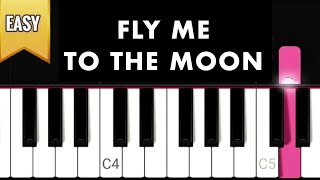 Fly Me To The Moon  Easy Tutorial Piano [upl. by Amund]