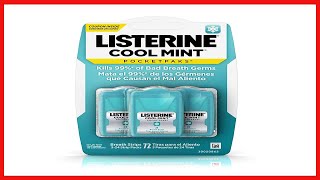 Great product  Listerine Cool Mint Pocketpaks Breath Strips Kills Bad Breath Germs 24Strip Pack [upl. by Elmer169]