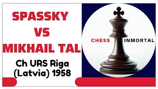 Boris Spassky vs Mikhail Tal Ch URS Riga Latvia 1958 [upl. by Llerret]