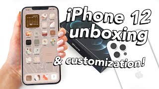 iPhone 12 Pro Max Unboxing amp Aesthetic iOS 14 Customization [upl. by Pearline]