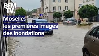 Moselle les premières images des inondations [upl. by Cogen]