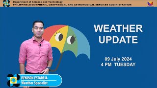 Public Weather Forecast issued at 4PM  July 09 2024  Tuesday [upl. by Dihahs]