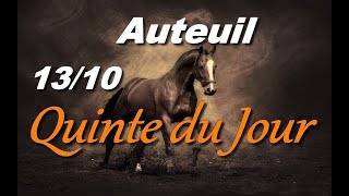 PRONOSTIC PMU QUINTE DU JOUR DIMANCHE 13 OCTOBRE 2024 [upl. by Alisen371]