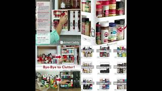 Revolutionize Your Kitchen Cabinet Caddy Spice Rack Organizer – Slide amp Rotate Design [upl. by Asiluj819]