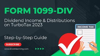 2024 TurboTax Tutorial  How to Enter Form 1099DIV for Dividend Distributions [upl. by Maritsa]