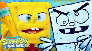 DoodleBob Comes to Life ✏️  Season 2 Episode 3  Pineapple Playhouse  SpongeBob [upl. by Orapma]