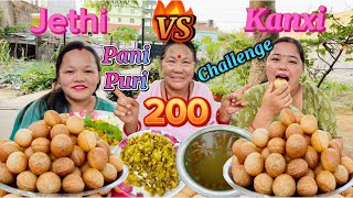 200 PANI PURI EATING CHALLENGE JETHi BUHARI VS KANXI BUHARI  😱🔥FULL COMPLET EATING CHALLENGE [upl. by Anna-Diana]