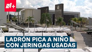 Hombre pica a niño de 12 años con jeringas usadas tras resistirse a asalto  N [upl. by Lerred]