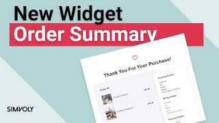 Order Summary New Widget [upl. by Attener66]