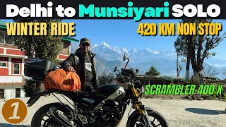 Delhi to Munsiyari Extreme Winter 5℃ Ride  2024 1st Ride after 1st Service triumphscrambler400x [upl. by Attej]