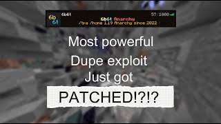 The Chunk Dupe Patch Fully Explained  6b6t [upl. by Noseaj]