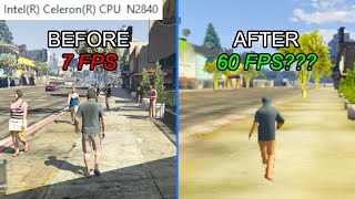 What does it take to run GTA 5 smoothly on a sht PC  Celeron N2840 Intel HD Graphics 4 GB RAM [upl. by Lyns]