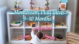 Play with Purpose MONTESSORI ACTIVITY IDEAS for Babies 910 Months Old  Maria and Montessori [upl. by Ilatan]