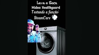 SURPREENDENTE SteamCare Testando a função de lavar com vapor na lava e seca Healthguard da Midea [upl. by Bonnee]