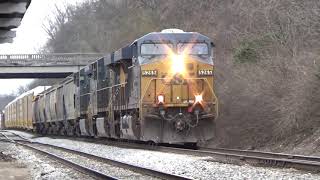 CSX ES40DC 5265 w Nice K5HL Leads Manifest Q58022 on 22320 [upl. by Ashlin]