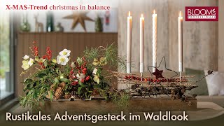 Rustikales Adventsgesteck im Waldlook  Weihnachtstrend 2023 quotchristmas in balancequot [upl. by Durno]