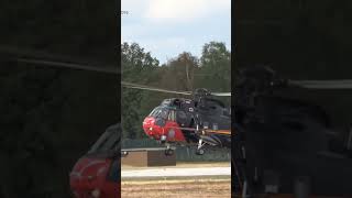 seaking landing aviation helicopter sikorsky seaking rescue landing military airforce event [upl. by Lirva645]