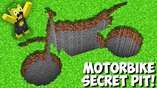 I found THE MOTORBIKE PIT in Minecraft  NEW SECRET MOTORCYCLE PASSAGE [upl. by Anihpled]