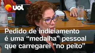 CPI do 81 Carla Zambelli lê xingamento quebra o decoro e diz que indiciamento é medalha pessoal [upl. by Felizio991]