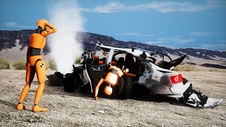 BeamNG Drive  Dangerous Overtaking Crashes 6 [upl. by Kleper]