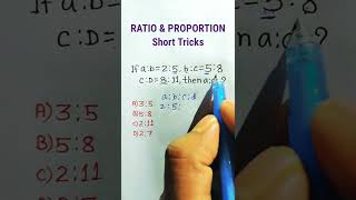 Ratio and Proportion Math Trick in Hind  Rati Proportion Problems  Maths Classes  SS CGL  shorts [upl. by Ensoll747]