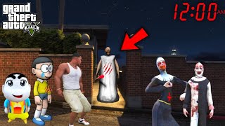 Evil Nun Granny Play Hide and Seek With Shinchan Nobita and Franklin in GTA 5  SHINCHAN and CHOP [upl. by Nickelsen]