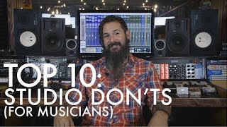 TOP 10  STUDIO DONTS [upl. by Cece]