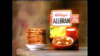 Kelloggs All Bran Advert A Great Fibre Provider  1991 [upl. by Noemad]