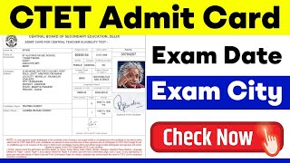 CTET 14th DECEMBER Pre Admit CardCTET ADMIT CARD CTET EXAMS CITY ctet ctetexam [upl. by Icyak]