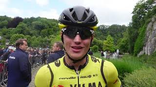 Olav Kooij  Interview at the start  Stage 4  Baloise Belgium Tour 2024 [upl. by Hgielrac]