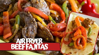 Air Fryer Beef Fajitas Ninja Foodi Recipe [upl. by Estell708]