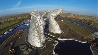 The Kelpies Two giant horse head sculptures unveiled in Scotland [upl. by Gelasius773]