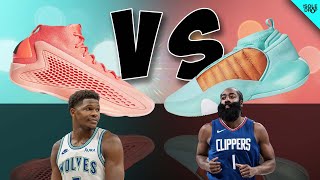 Whos Shoe is Better Anthony Edwards vs James Harden Adidas AE 1 vs Harden Vol 7 [upl. by Neelahs867]