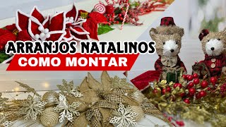 ARRANJOS DE MESA NATALINO COMO MONTAR PASSO A PASSO EM DETALHES natal2023 decoraçãodenatal [upl. by Rickie]