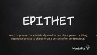 How to Pronounce EPITHET in American English [upl. by Goldenberg]