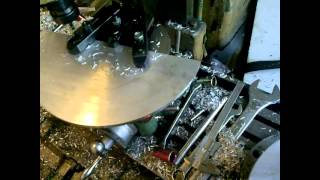 Milling large round parts on the rotary table [upl. by Tdnaltroc]