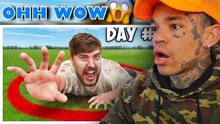 MrBeast  Survive 100 Days In Circle Win 500000 reaction [upl. by Carny113]