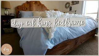 SOLID WOOD BED DIY California King Bed Frame [upl. by Asta720]